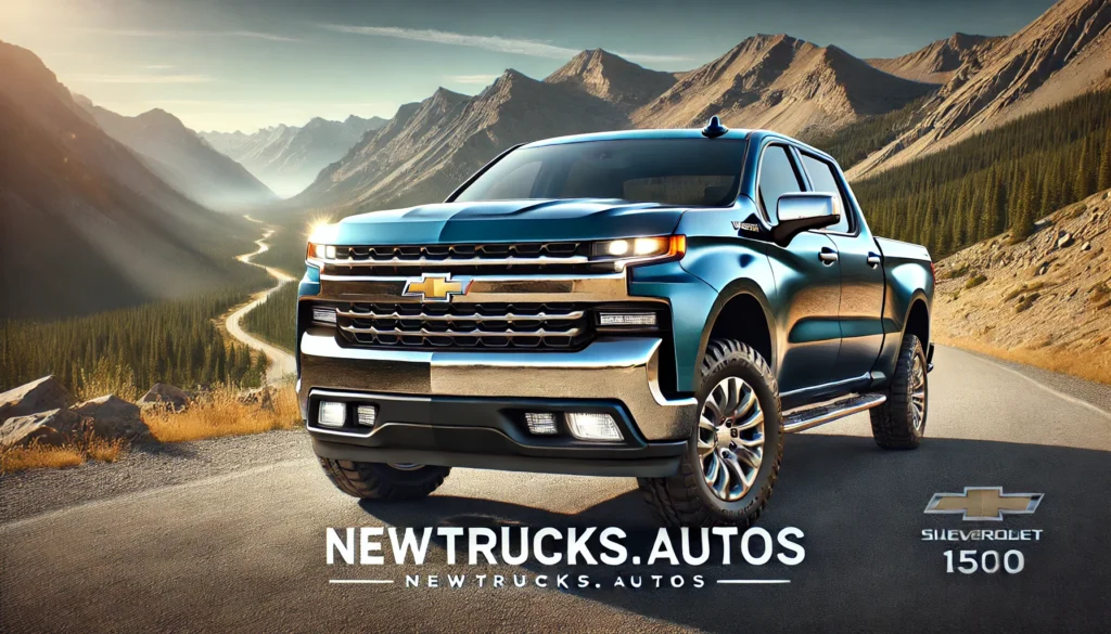 Here is the image of the 2025 Chevrolet Silverado 1500 with the watermark "Newtrucks.autos" in the bottom right corner. Let me know if you need any modifications!